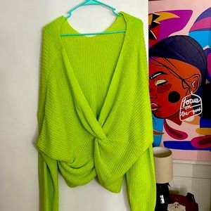 Knitted cropped sweater